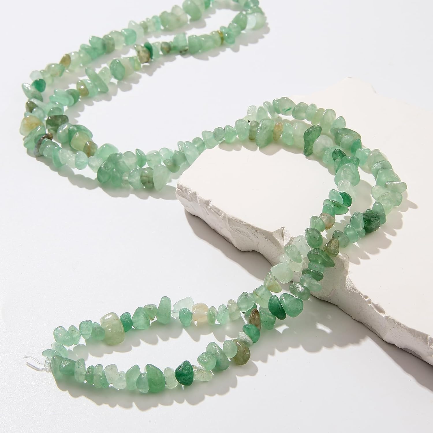 Natural Chip Stone Beads About 200pcs Green Aventurine Stones 5-8mm Irregular Gemstone Healing Crystal Loose Rocks for Bracelet Necklace Earrings Jewelry Making(Green Aventurine) - Image 7