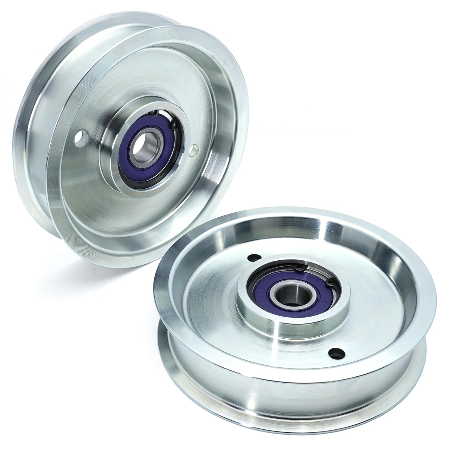 2-Pack BIGBearing Solid Steel Billet Seamless Idler Pulley Rebuildable 5-1/2" 5.5" Exmark 1-613098 Fits Metro Phazer Quest Turf Ranger Turf Tracer Vantage Viking Zero Turn Lawn Mower Deck Tensioner