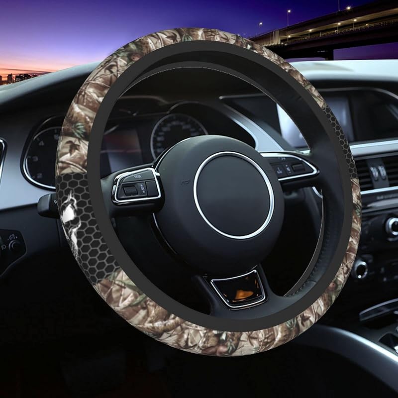 Capa para Volante com Estampa Camuflada Harooni em Neoprene, 38,1 cm, para Carro SUV Picape e Van