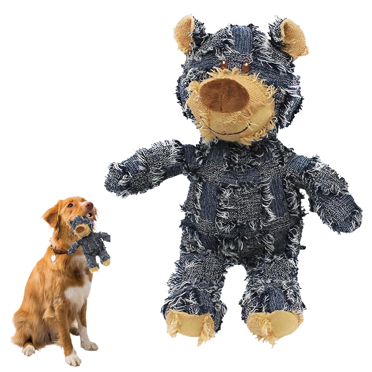 Onperpoe Indestructible Robust Bear Dog Toys, Dog Companion for Heavy Chewers Dogs Toy Indestructible