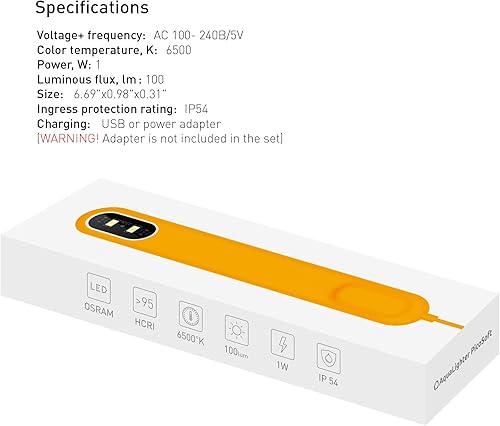 Miniatura 6 de Luz de acuario con clip, luz de acuario para plantas, lámpara LED flexible para acuarios pequeños de agua dulce, color amarillo PicoSoft de 5 galones