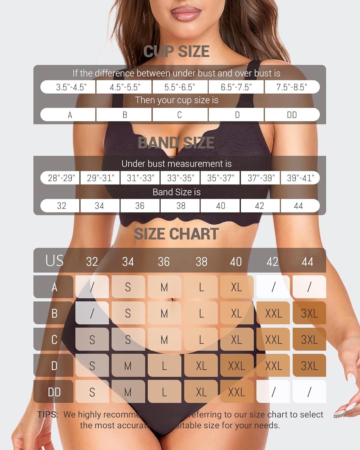 Gailife Scalloped Jelly Bras for Women No Underwire Wireless Seamless Push Up Bralettes Soft Comfort Everyday Tshirt Bra - Image 2