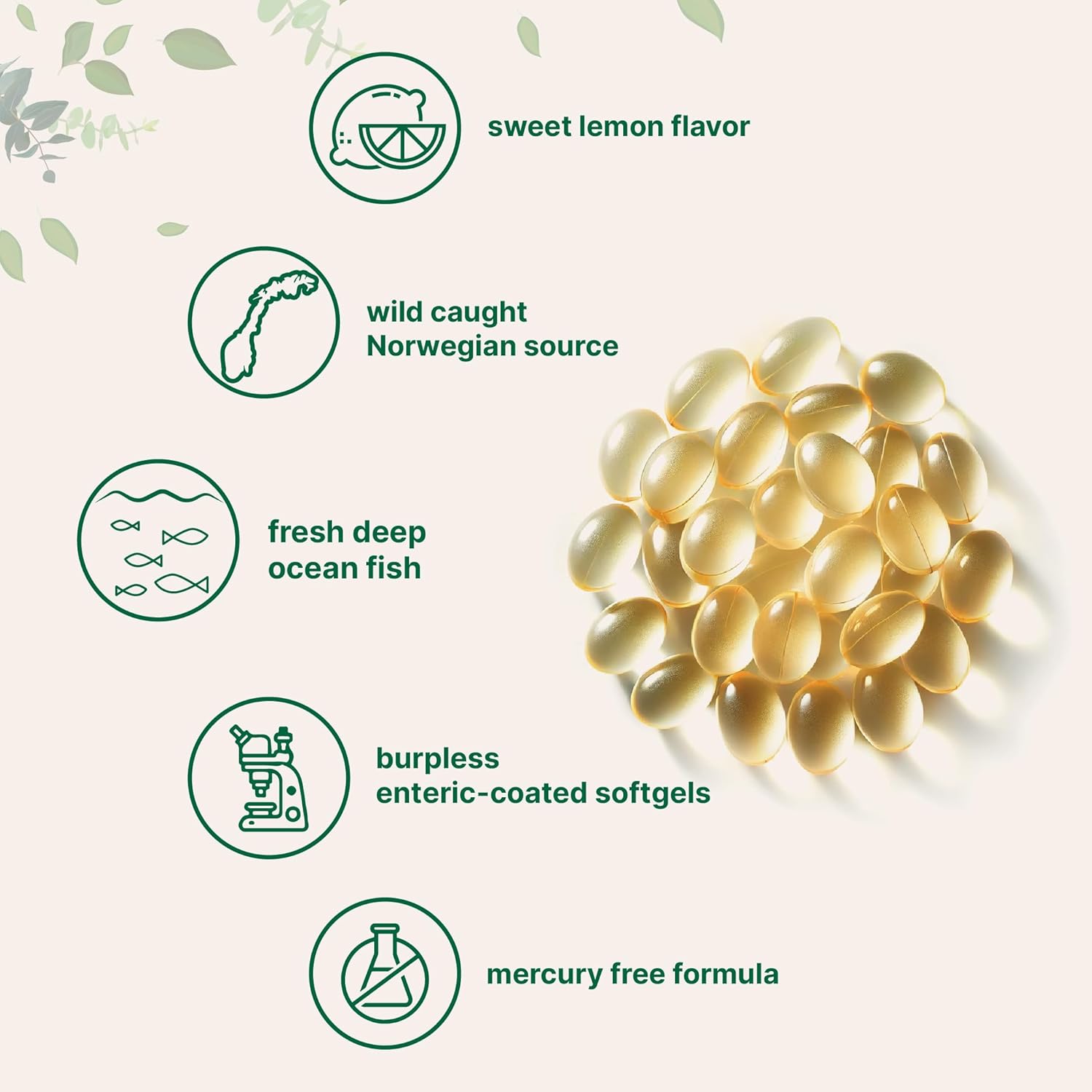 Micro Ingredients Extra Strength Omega 3 Fish Oil Supplements 1,000mg Per Serving, 300 Softgels | Lemon Flavored | Burpless | EPA 180mg + DHA 120mg | Deep Sea Fish 5 Micro Ingredients Extra Strength Omega 3 Fish Oil Supplements 1,000mg Per Serving, 300 Softgels | Lemon Flavored | Burpless | EPA 180mg + DHA 120mg | Deep Sea Fish - Image 3