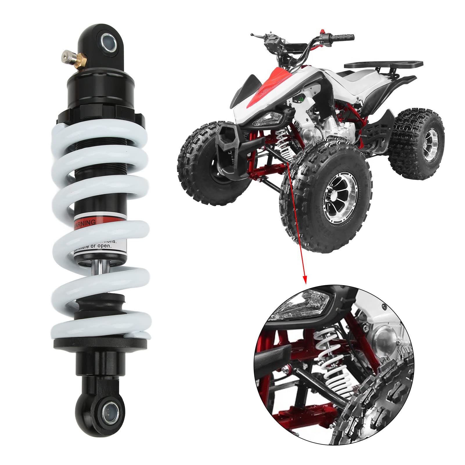Stoßdämpfer, 250 mm Motorrad Stoßdämpfer Einstellbarer Federungsdämpfer für ATV Go Kart Scooter Dirt Pit Bike