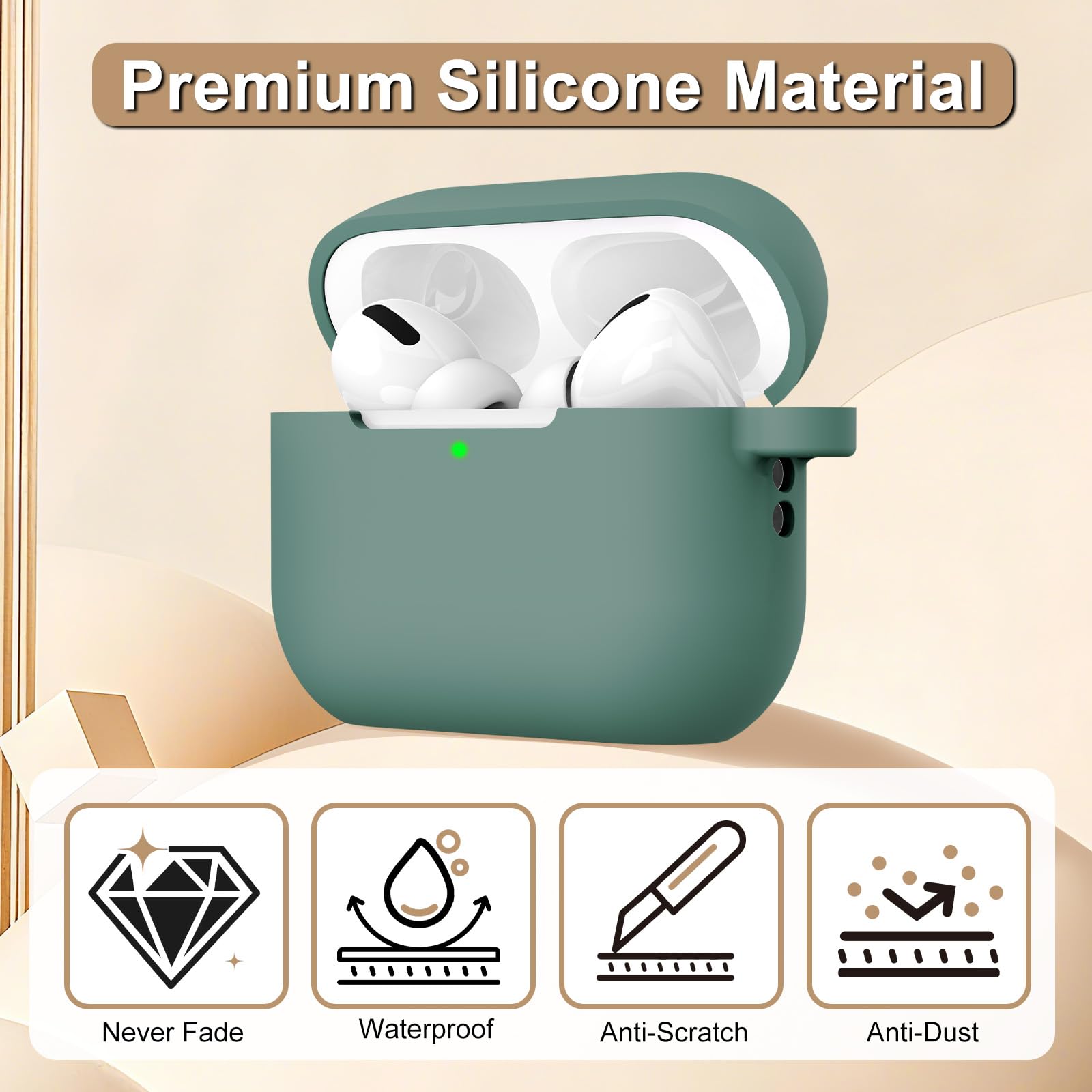 Jolie Coque Transparente Pour Airpod 2/1 Avec Porte-clés, Motif Smiley