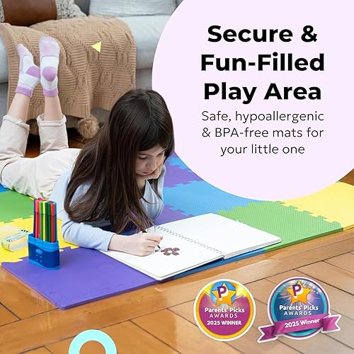 Vista 48 de MioTetto Alfombra de juegos para bebés de espuma suave no tóxica, tapete de juegos para niños y niñas, alfombrilla con rompecabezas de 36/16 piezas