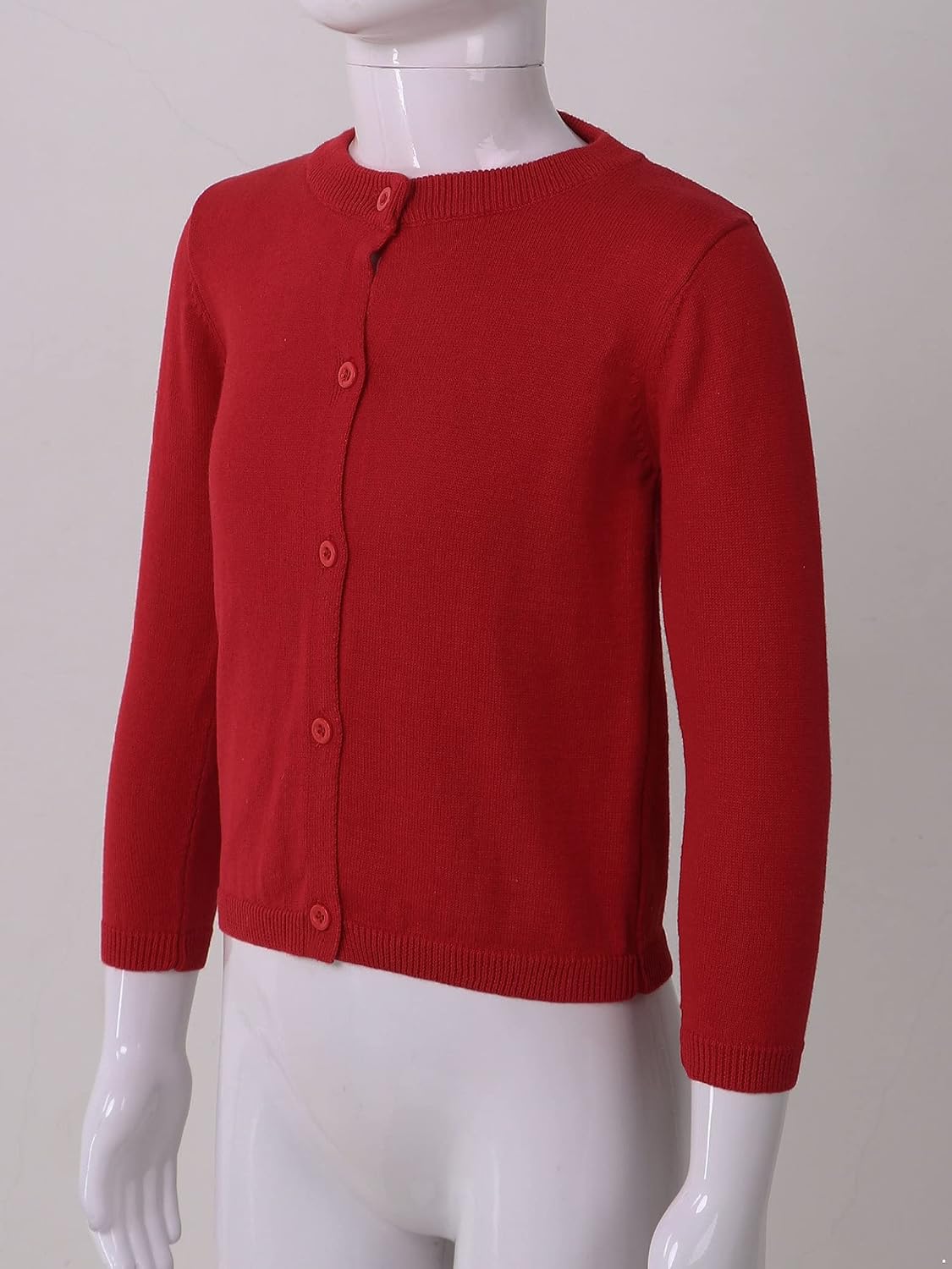 Baby Girls Sweater Solid Color Knitted Long Sleeve Button Down Cardigan Bolero Shrugs