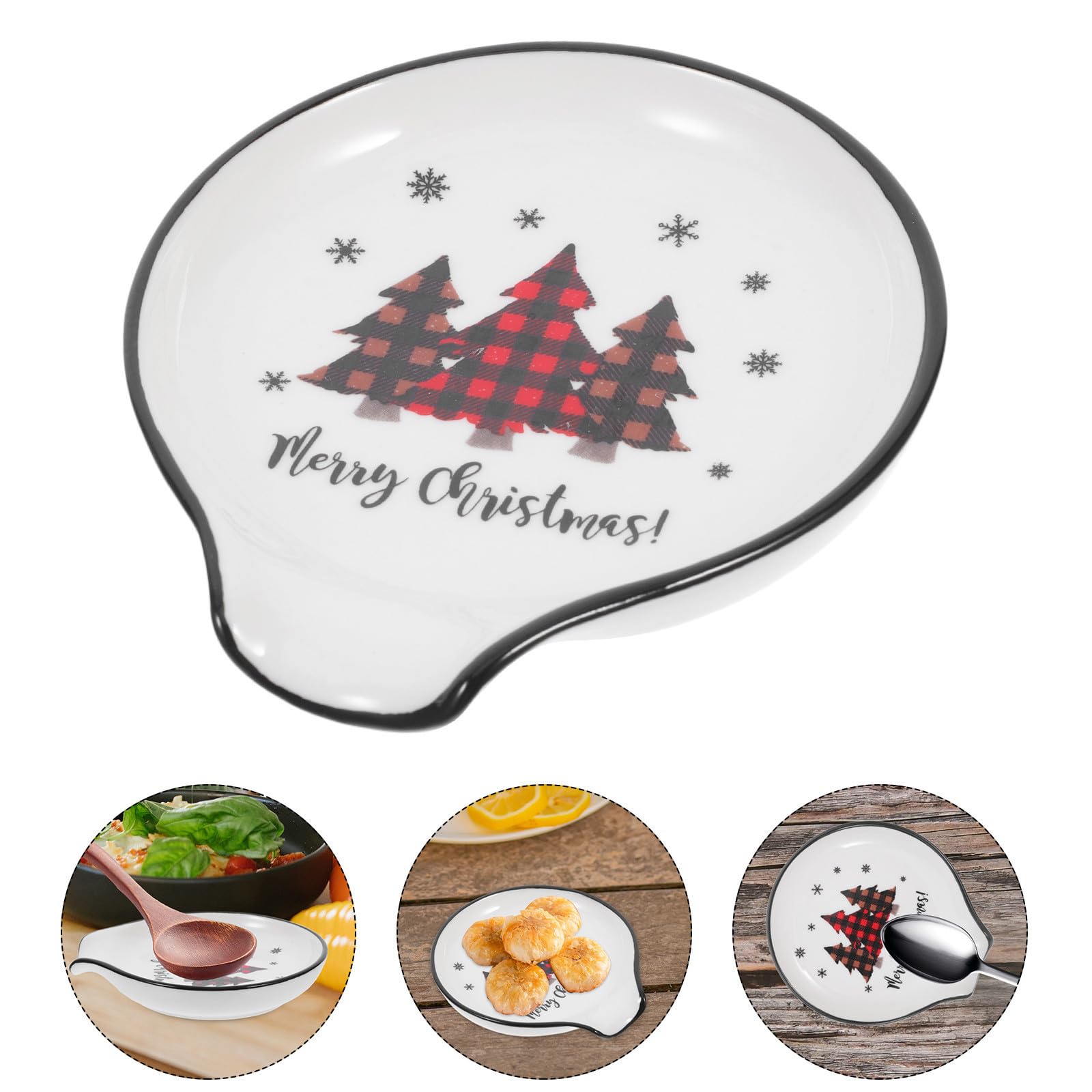 TOYANDONA 5 Piezas Reposacucharas de Cocina de Cerámica Patrón Árbol