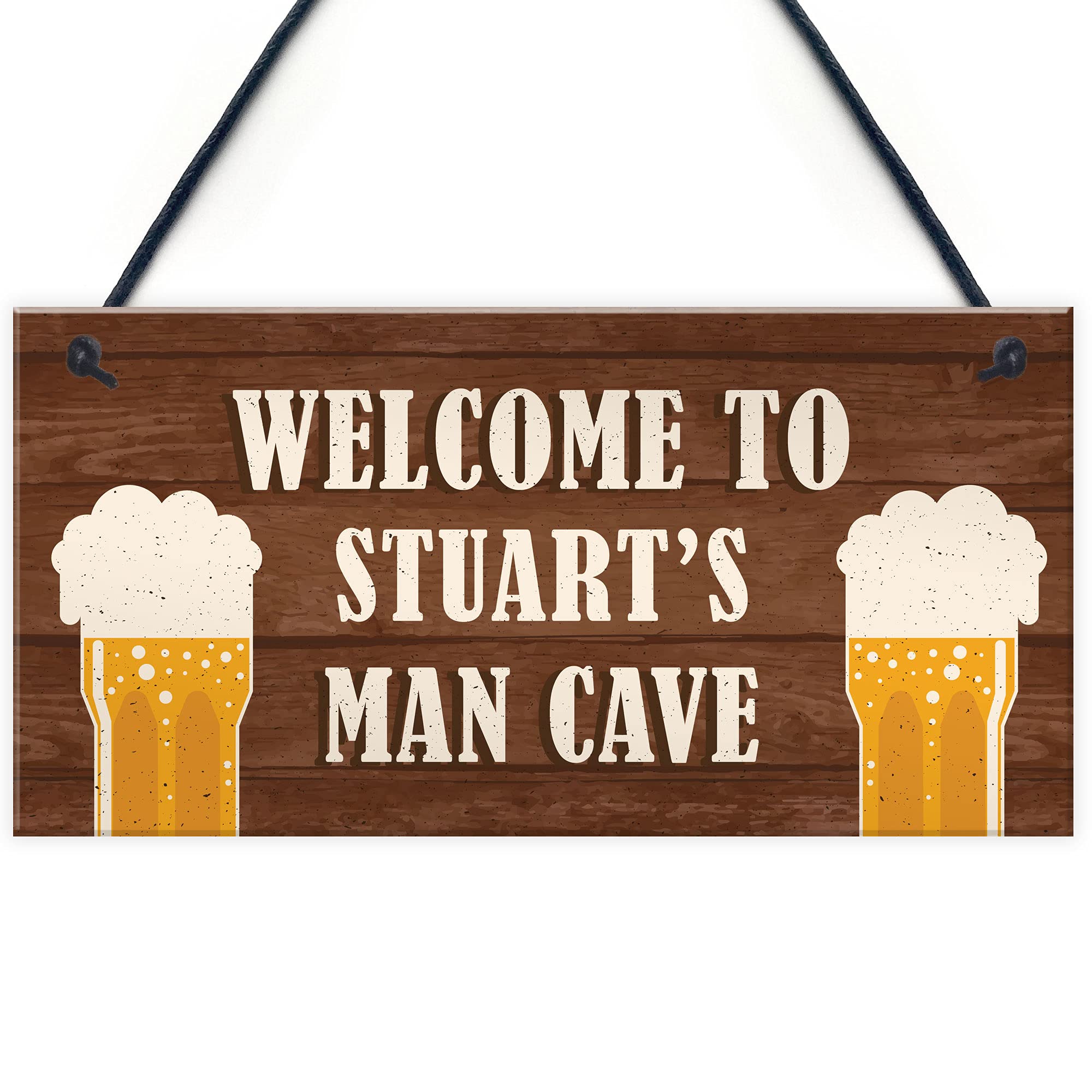 Red Ocean Personalised Man Cave Signs Novelty Man Cave Decor Beer Alcohol Gifts Birthday Gifts For Him