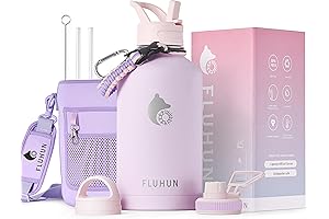 64 oz Insulated Water Bottle with Straw and Handle