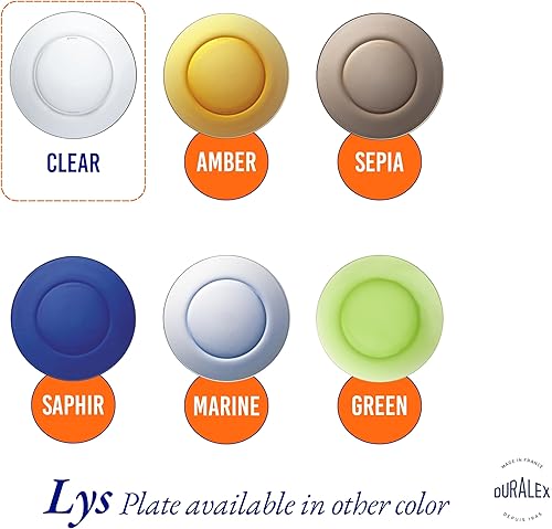 Miniatura 6 de Duralex - Juego de 6 platos Lys Clear 9.3 in (9 1-4 in)