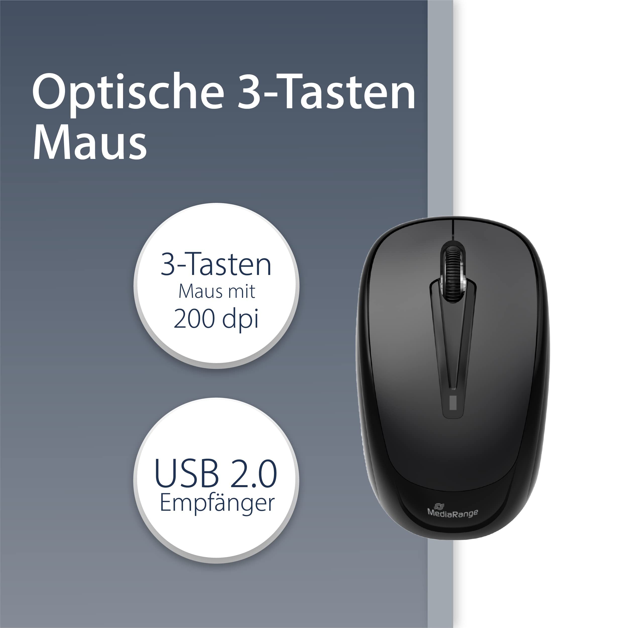 Image secondaire de Souris Optique Sans Fil MediaRange MROS216 - Compacte et Pratique pour Voyage