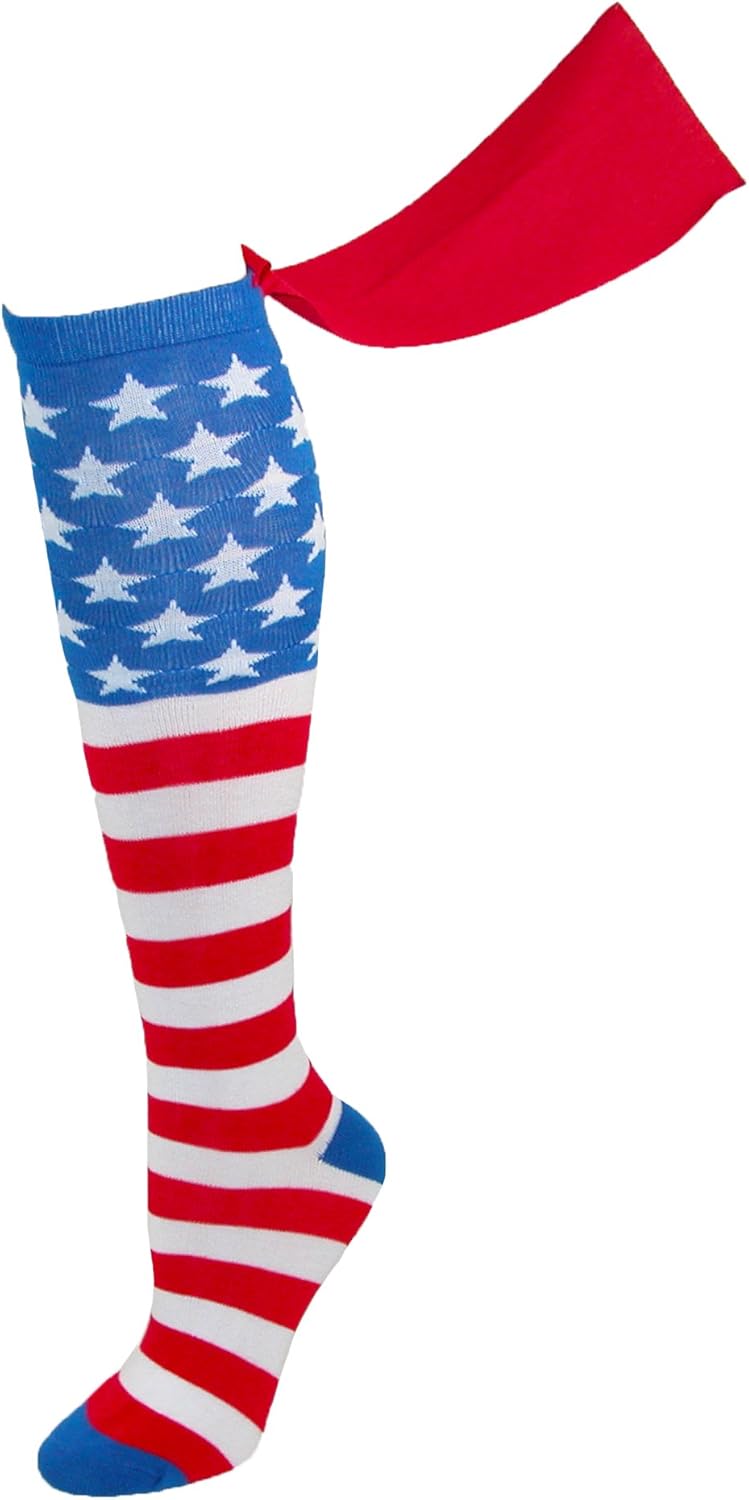 American Flag Cape Socks America Knee High Socks American