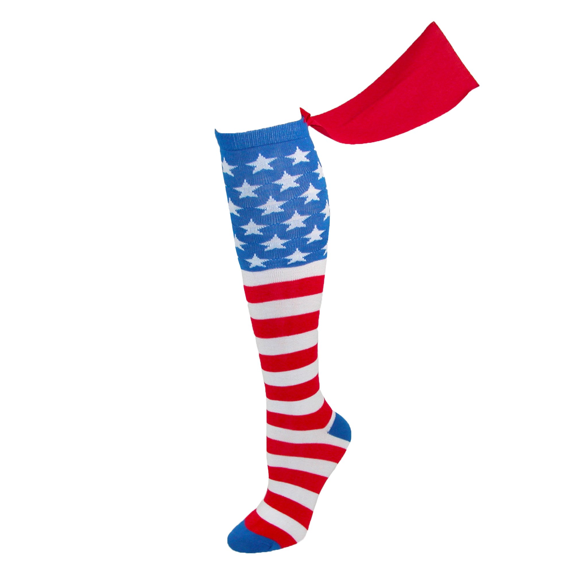 American Flag Cape Socks America Knee High Socks American Flag Socks - America Socks American Flag Knee High Socks