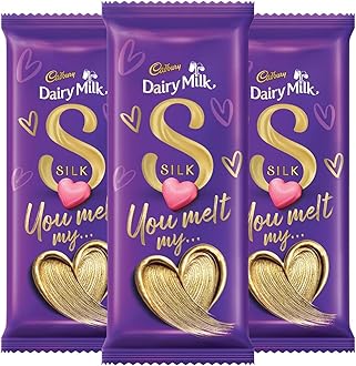 Dairy Milk Silk Chocolate Bar, 144 Grams(Pack of 3)