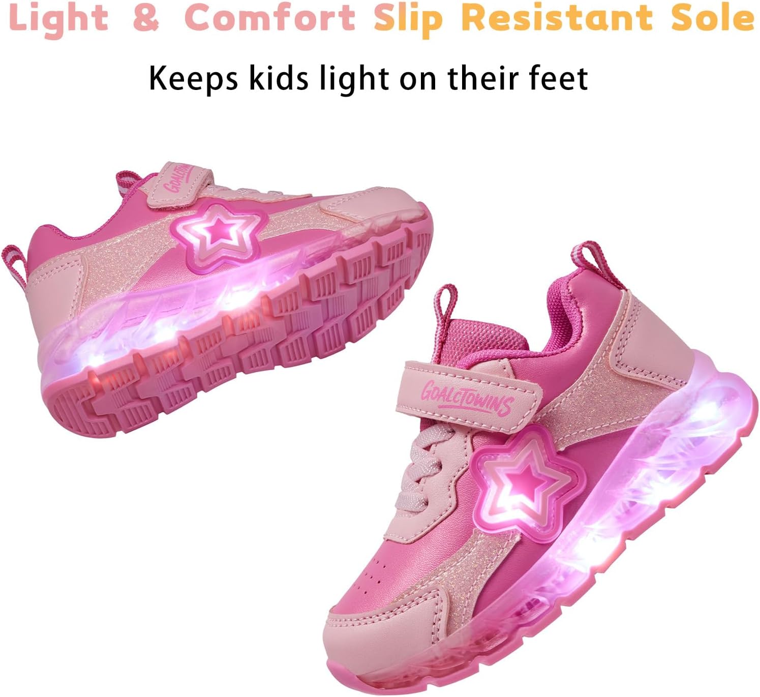 Toddler Light Up Shoes for Boys Girls LED Flashing Tennis Sport Sneakers