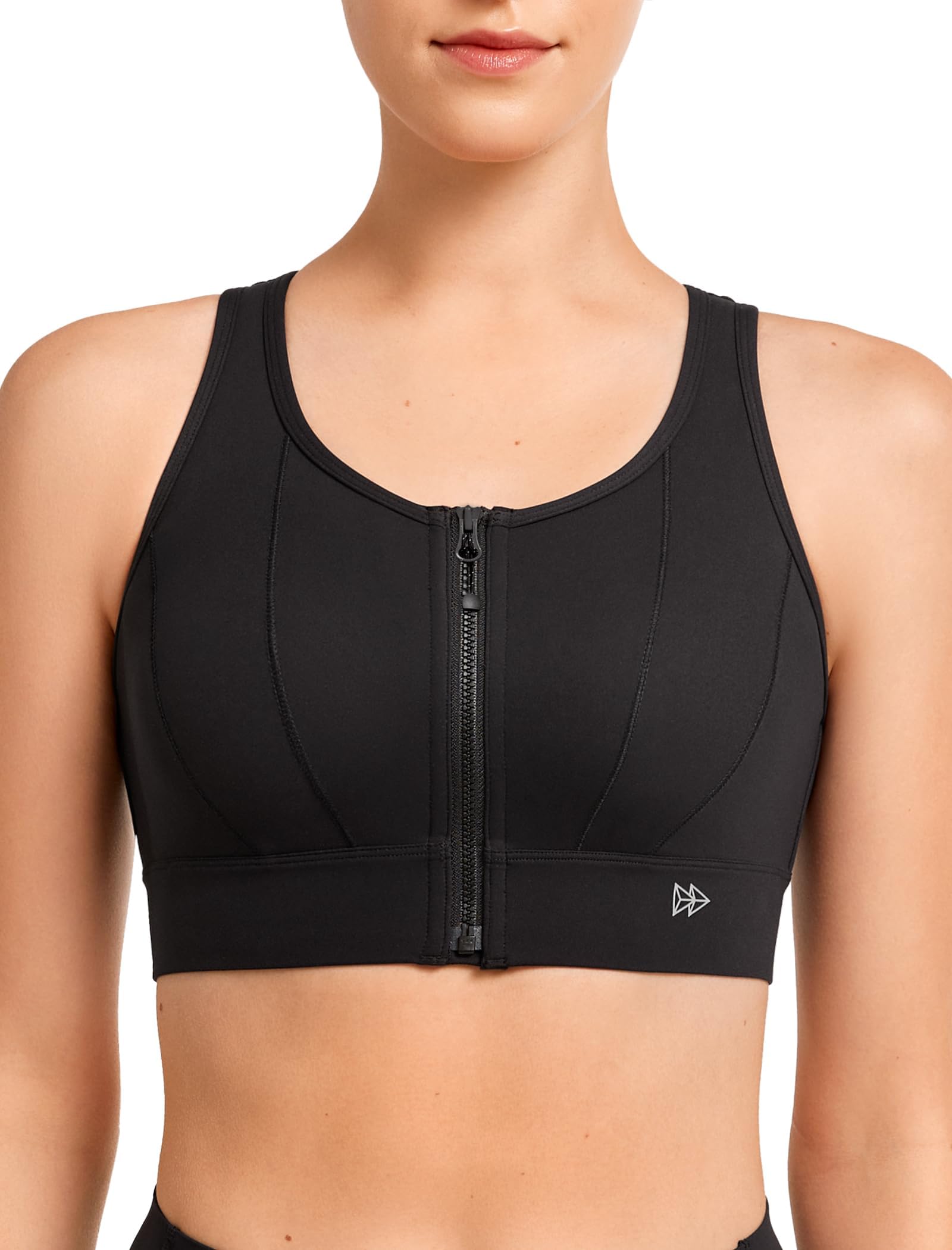 Yvette Front Closure Sports Bras for Women High Support Large Bust Supportive Sports Bra High Impact for Running