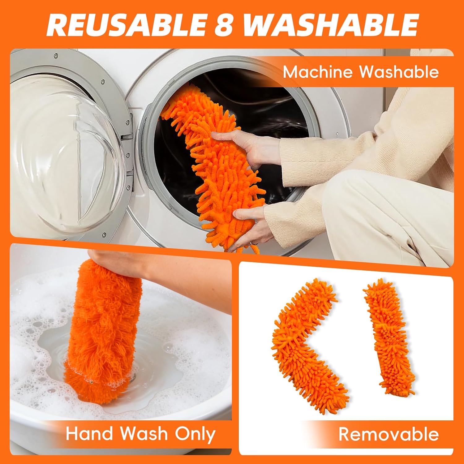 DALTACK 32 Foot High Dusters Kit for Cleaning with 5.6-24 Foot Heavy Duty Extension Pole, Extendable Reusable Cobweb, Feather, Ceiling Fan Cleaner Duster, Window Squeegee Kit