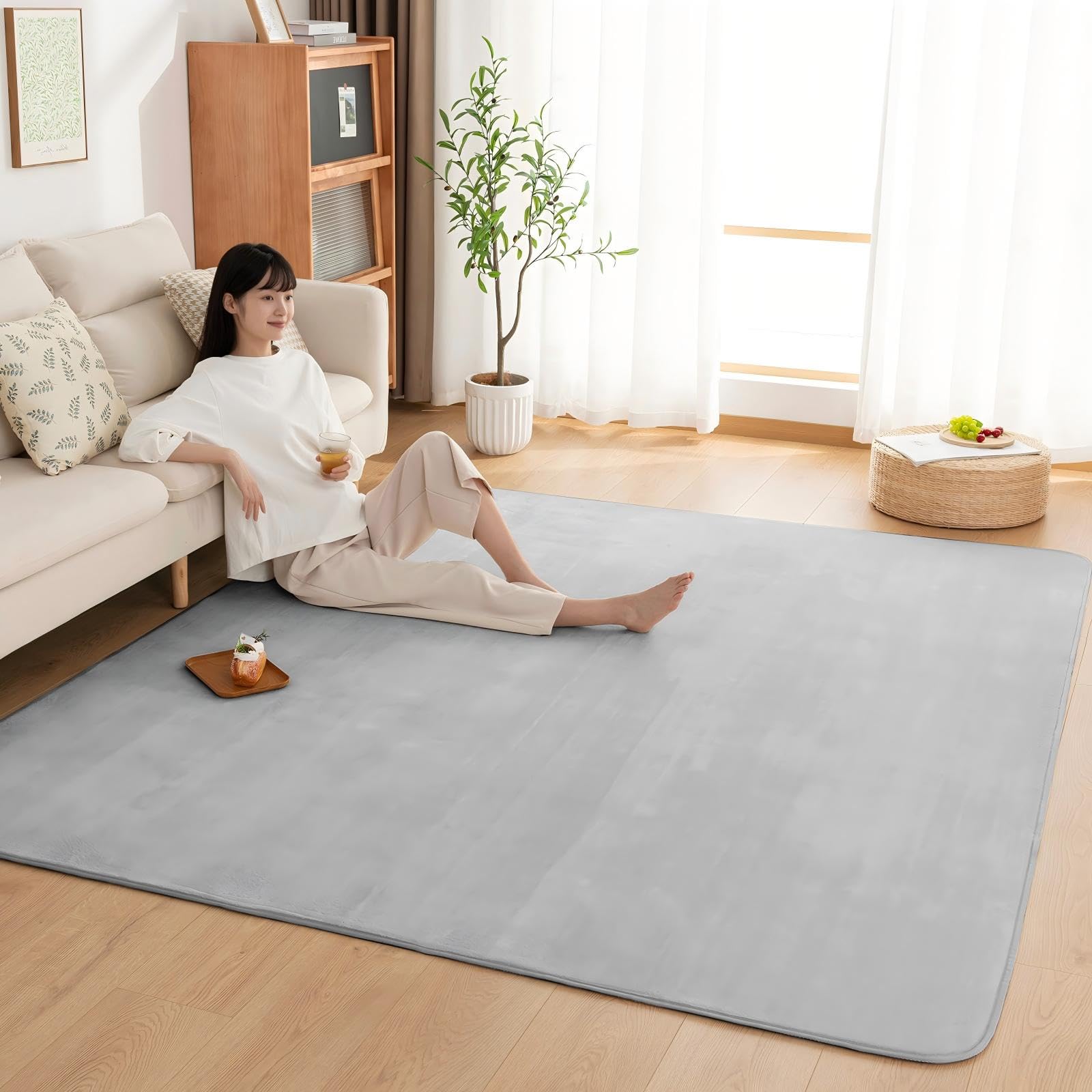 カーペット 2畳 185х185 洗える 滑り止め ホットカーペット対応 ラグ