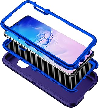 Galaxy S20用 5g ケース 耐衝撃 落下防止 防塵 3層 フルボディ保護 頑丈 高耐久 耐衝撃ハードカバーケース Galaxy S20 6.2インチ用 ダークブルー