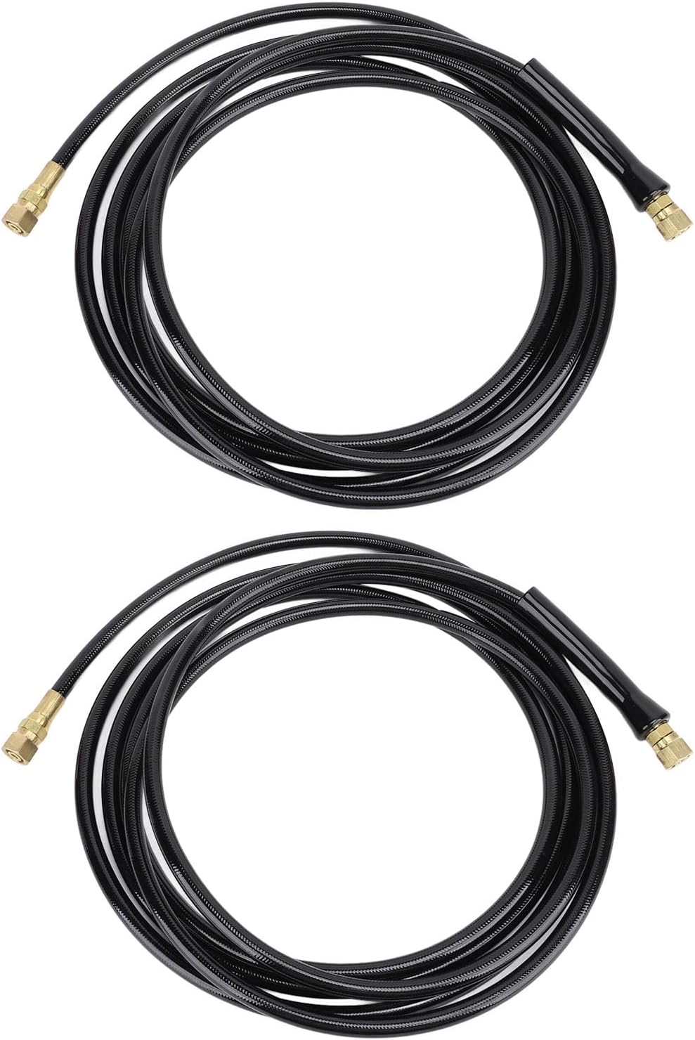 Walfront Outboard Hydraulic Hose Kit, Rubber and Brass Steering Hoses, 16ft Length for Marine Applications