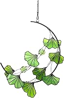 Vista 1 de Galag Atrapasoles de vidrio de colores - Kit para colgar ventanas de cristal, atrapasoles, planta de ventana de interior, hoja de ginkgo