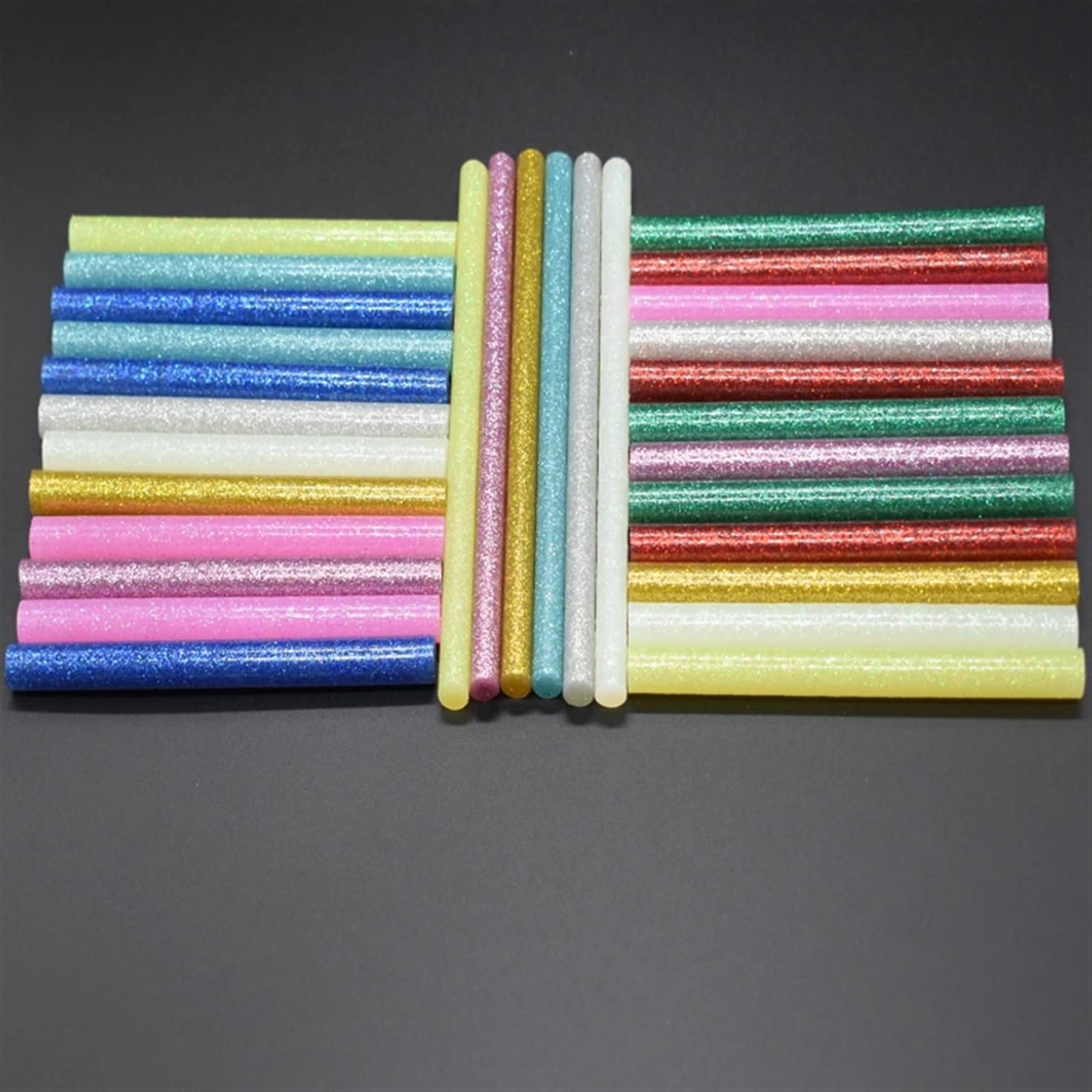 Bâtons de Colle Chaude Lot de 20 bâtons de Colle thermofusible colorés de 7 mm x 100 mm for réparation d'album de téléphone Artisanal, Accessoires(Yellow)