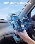 SEESII 2-in-1 Tire Inflator & Car Vacuum with 2×2000mAh Batteries, 150PSI Rapid Portable Air Compressor, 20000Pa Suction, 21V Cordless Air Pump, Digital Gauge, LED Light for Car, Ball, Bike, Home