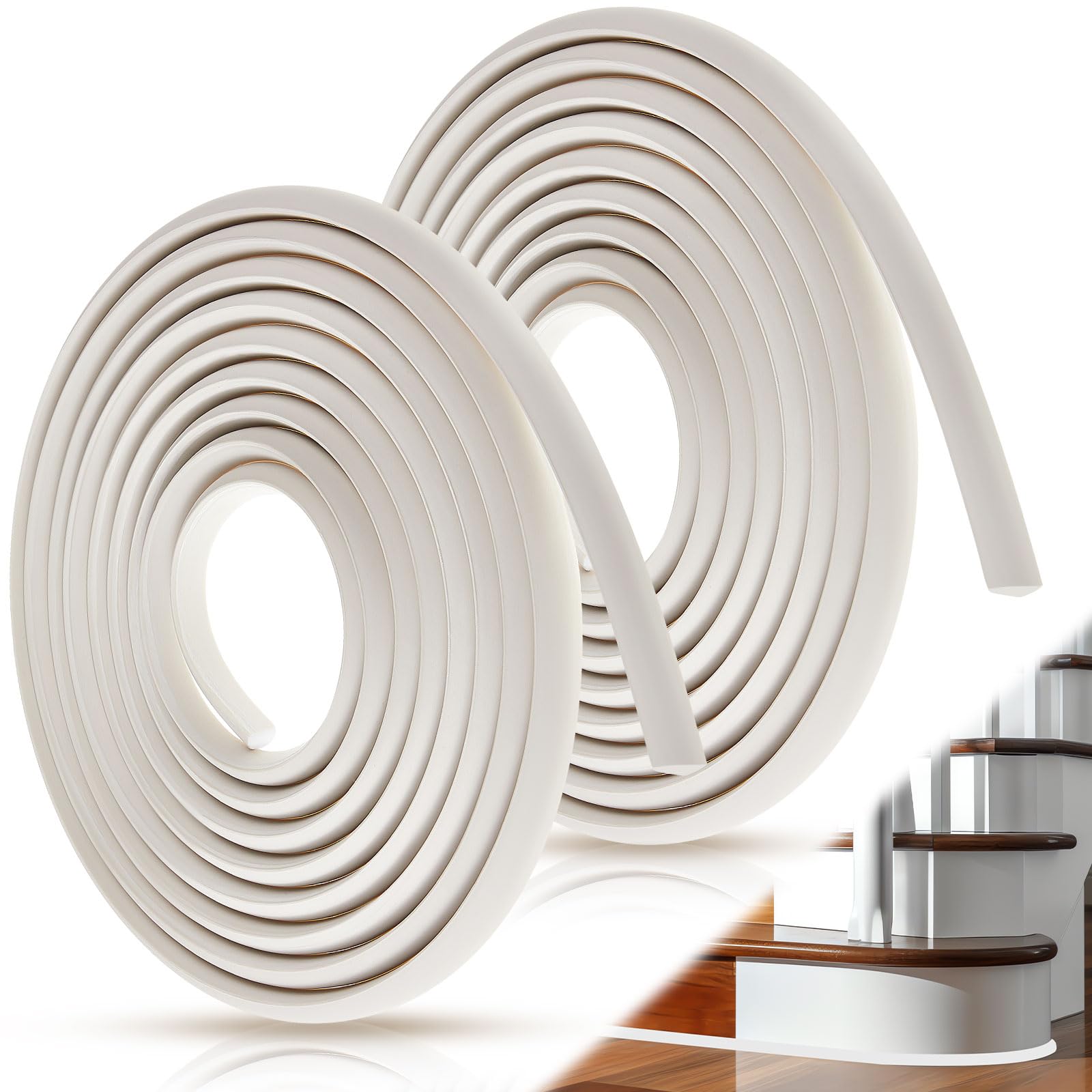 Moulure flexible quart de rond autocollante blanche pour angle de mur et comptoir de cuisine