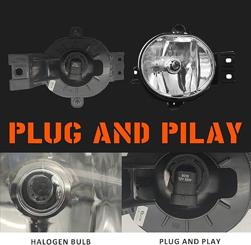 Miniatura 6 de Conjunto de luces antiniebla compatible con Dodge Ram 1500 2500 3500 2002-2009/2004-2006 Durango Pickup Truck 2002-2008 Dodge Ram lámpara antiniebla