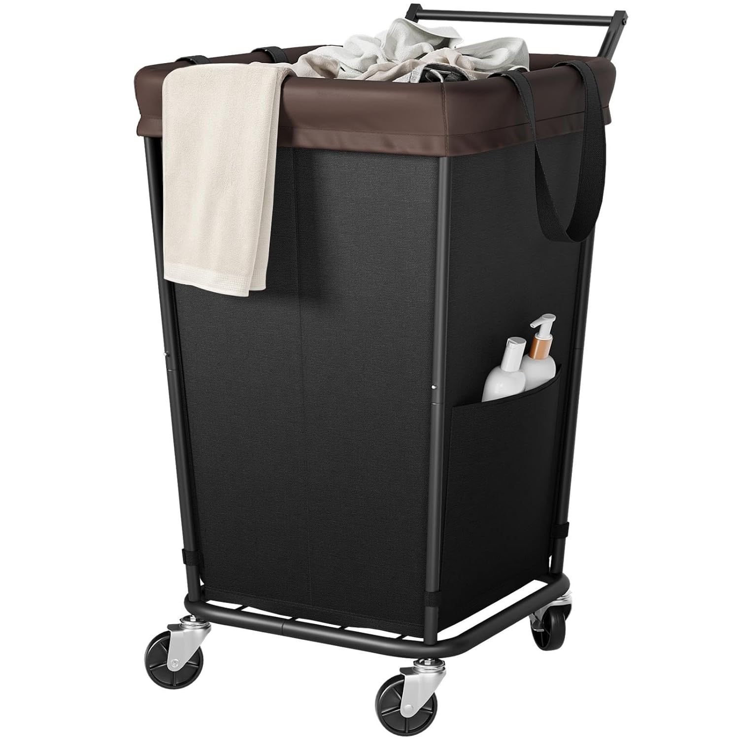 160L Laundry Hamper with Wheels and Handle 2-Section Rolling Hamper for Laundry Large Laundry Basket with Wheels Rolling
