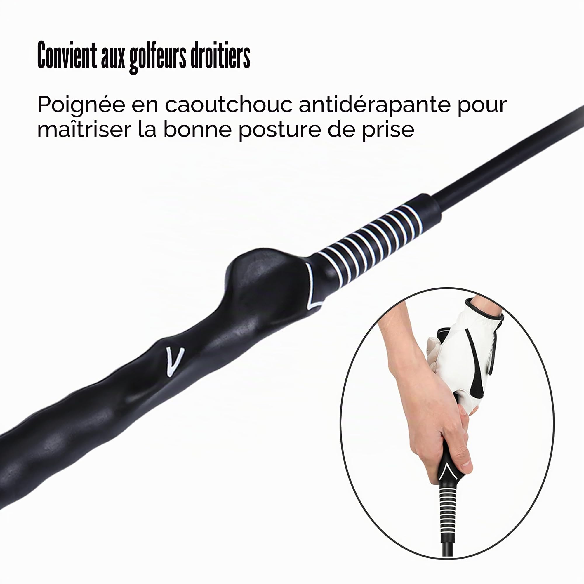 PGM Aide au swing de golf – Aide à l'entraînement au swing de golf – Bâton d'échauffement pour la force, la flexibilité et l'entraînement au tempo – Convient pour la pratique de l'écaillage, des