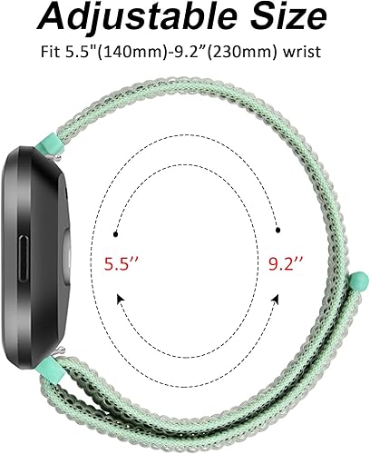 Miniatura 3 de Paquete de 4 correas de nailon para Fitbit Versa 2, Fitbit Versa, Versa Lite, Versa SE, para mujeres y hombres, correas de repuesto deportivas