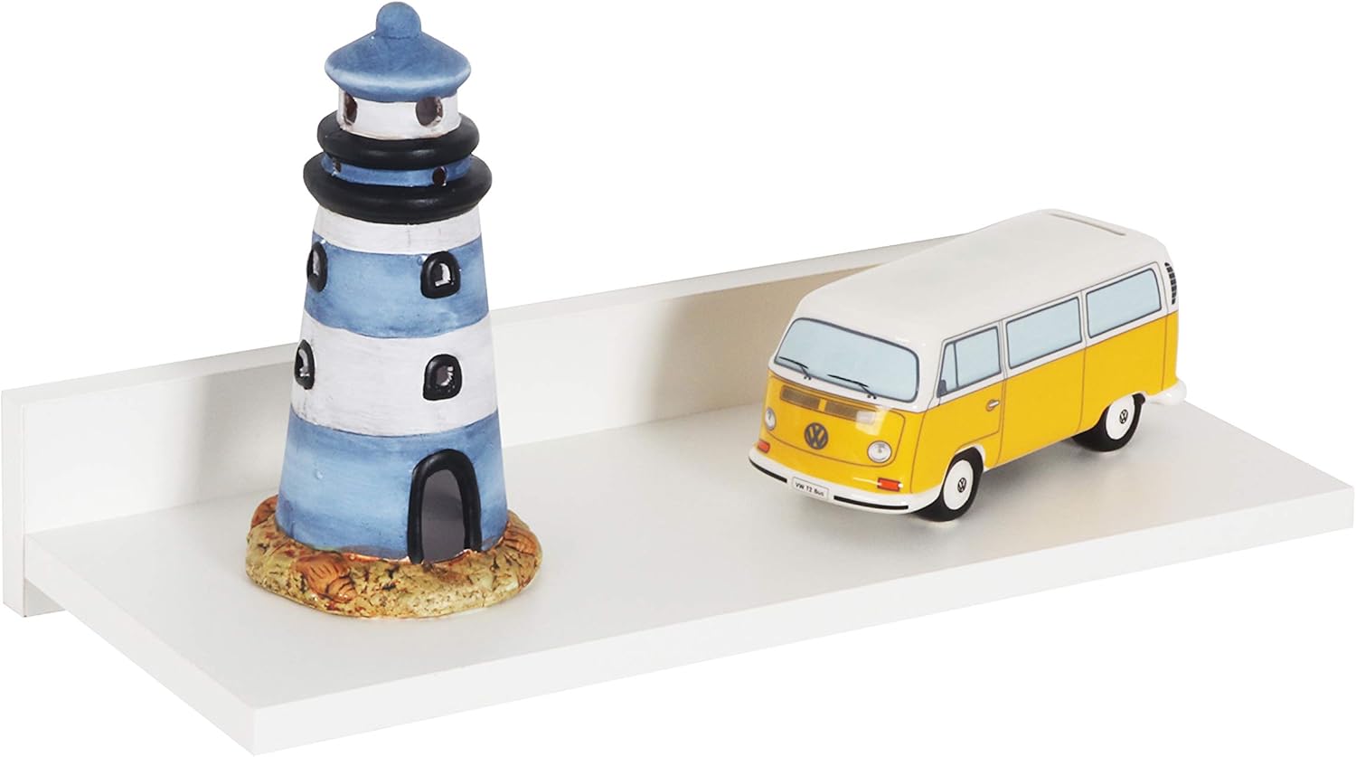 RICOO WM056WM Wall Shelf 45 x 8 x 19 cm Matte White Hanging Shelf