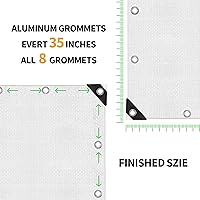 Vista 6 de TARPAL Lona blanca impermeable de 4 x 6 pulgadas (paquete de 2) lonas pequeñas multiusos, cubierta protectora de polietileno multiusos, para leña