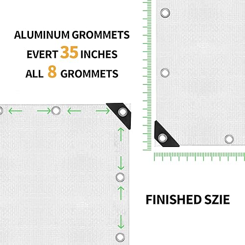 Miniatura 6 de Lona blanca impermeable de 4 x 6 pulgadas (paquete de 2) lonas pequeñas multiusos, cubierta protectora de polietileno multiusos, para leña, muebles