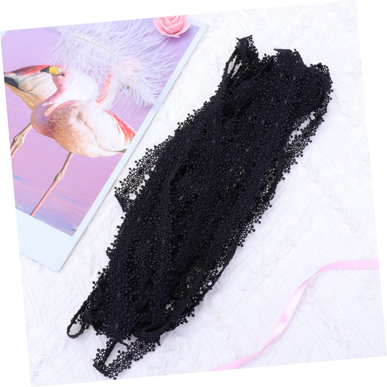 SHINEOFI 3piezas Ribete De Encaje Negro De Yardas Trim De Encaje Bordado Para Decoración De Ropa Manualidades y Bodas Material Suave y Cómodo Para Vestidos y Accesorios Diy