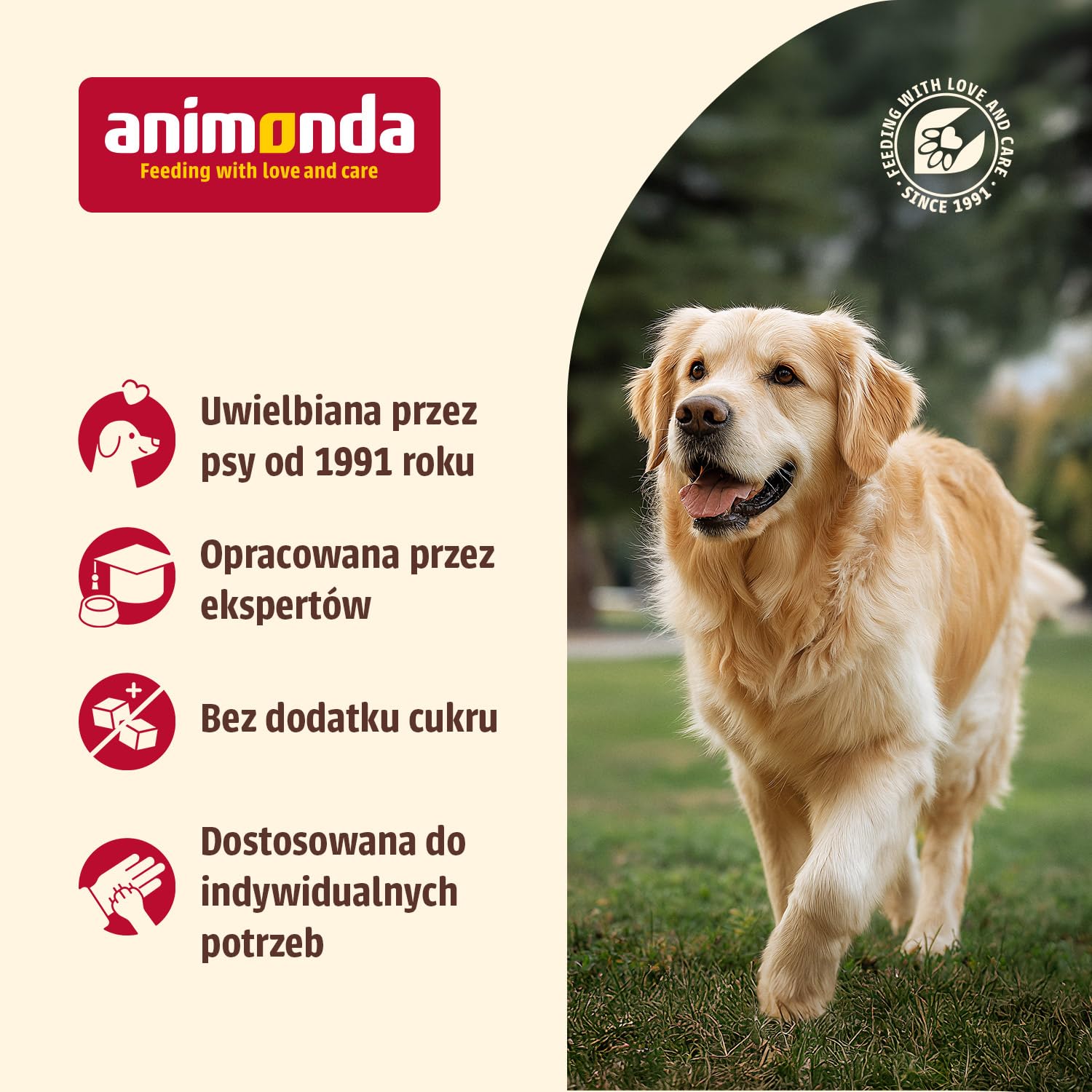 animonda Grancarno Senior sucha karma dla psów, bez zbóż, drobiu + wołowiny (1 x 12 kg), sucha karma dla starszych psów, bez glutenu i pszenicy, sucha karma dla psów, wysoka skuteczność