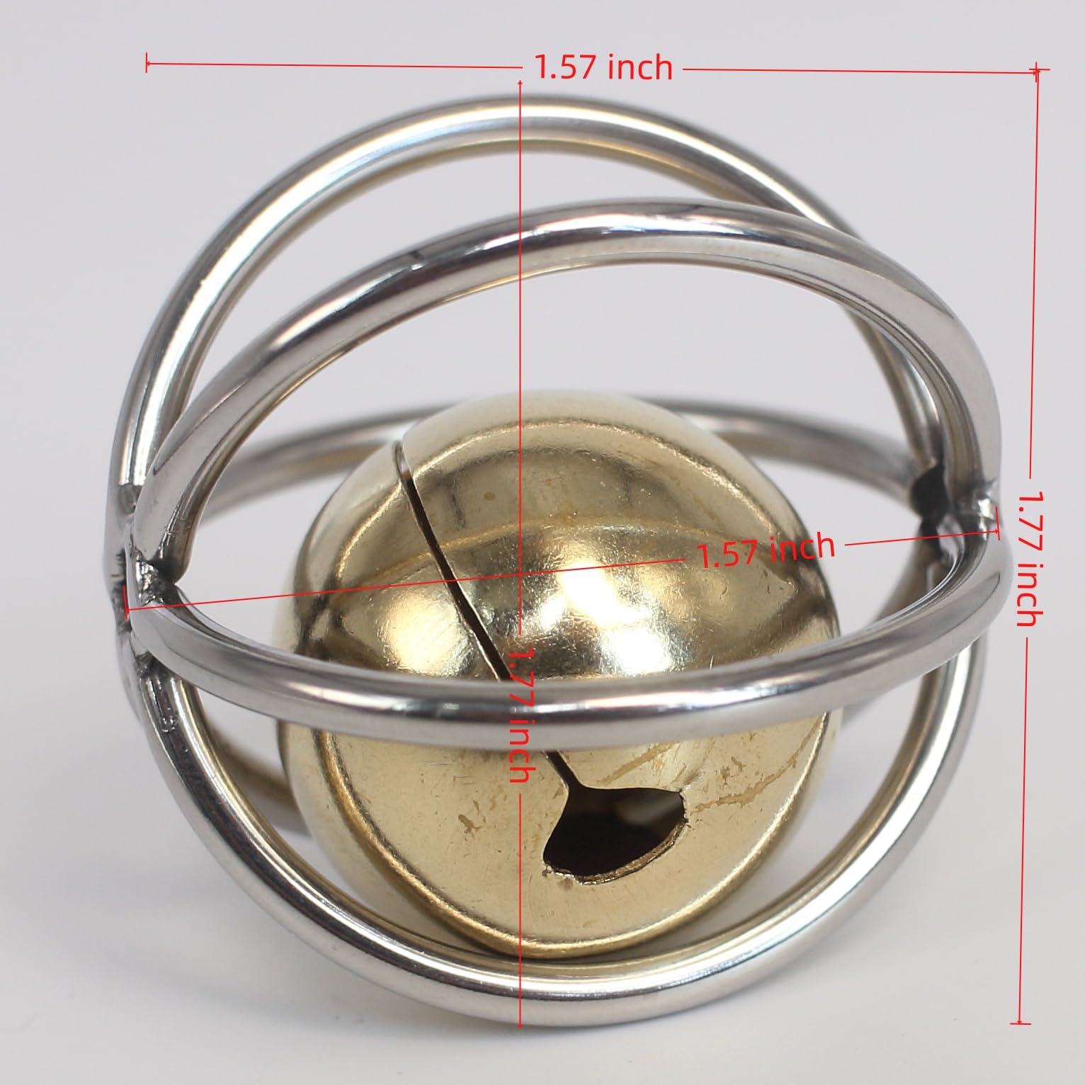 Amazon | ステンレス 耐久 オウム おもちゃ ボール 銅鈴入り，5cm