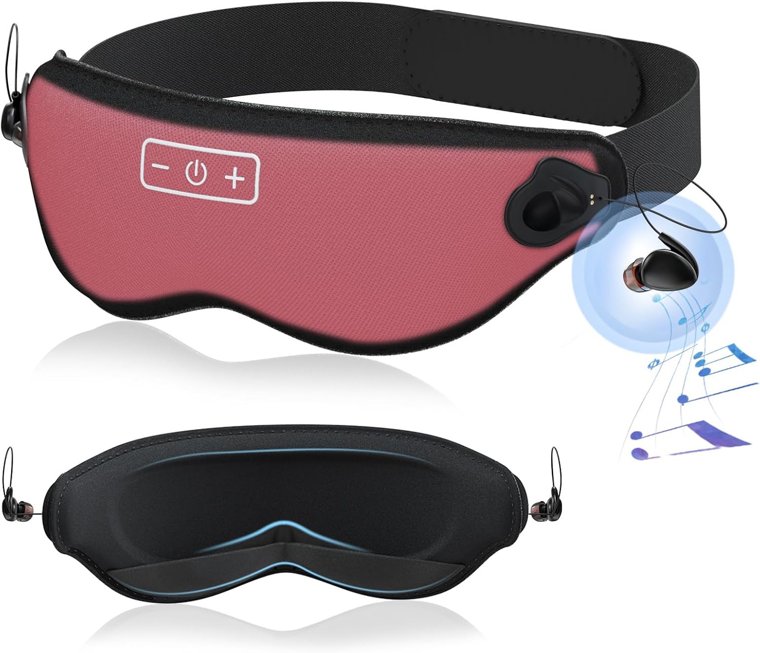 Sleep Headphones Wireless Bluetooth 5.4, 100% Blackout Sleep Mask with Bluetooth Headphones with HiFi Stereo in-Ear Earbuds, 3D Weighted Eye Mask for Sleeping Travel Meditation Men Women
