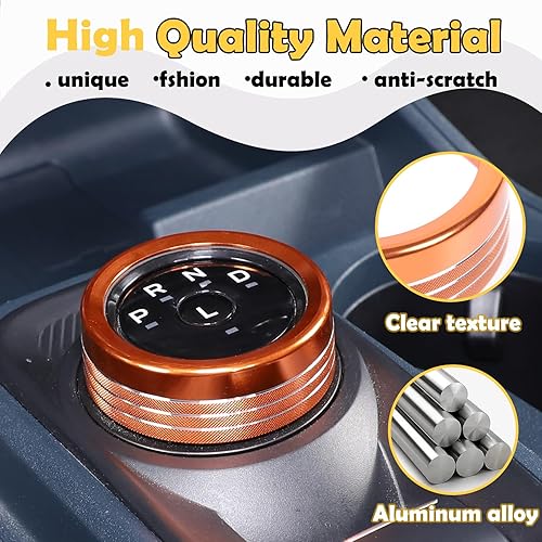 Miniatura 3 de Cubierta de anillo de botón de palanca de cambios para Ford Maverick 2022 2023 2024 2025, cubierta de aluminio para perilla de cambio de marchas,