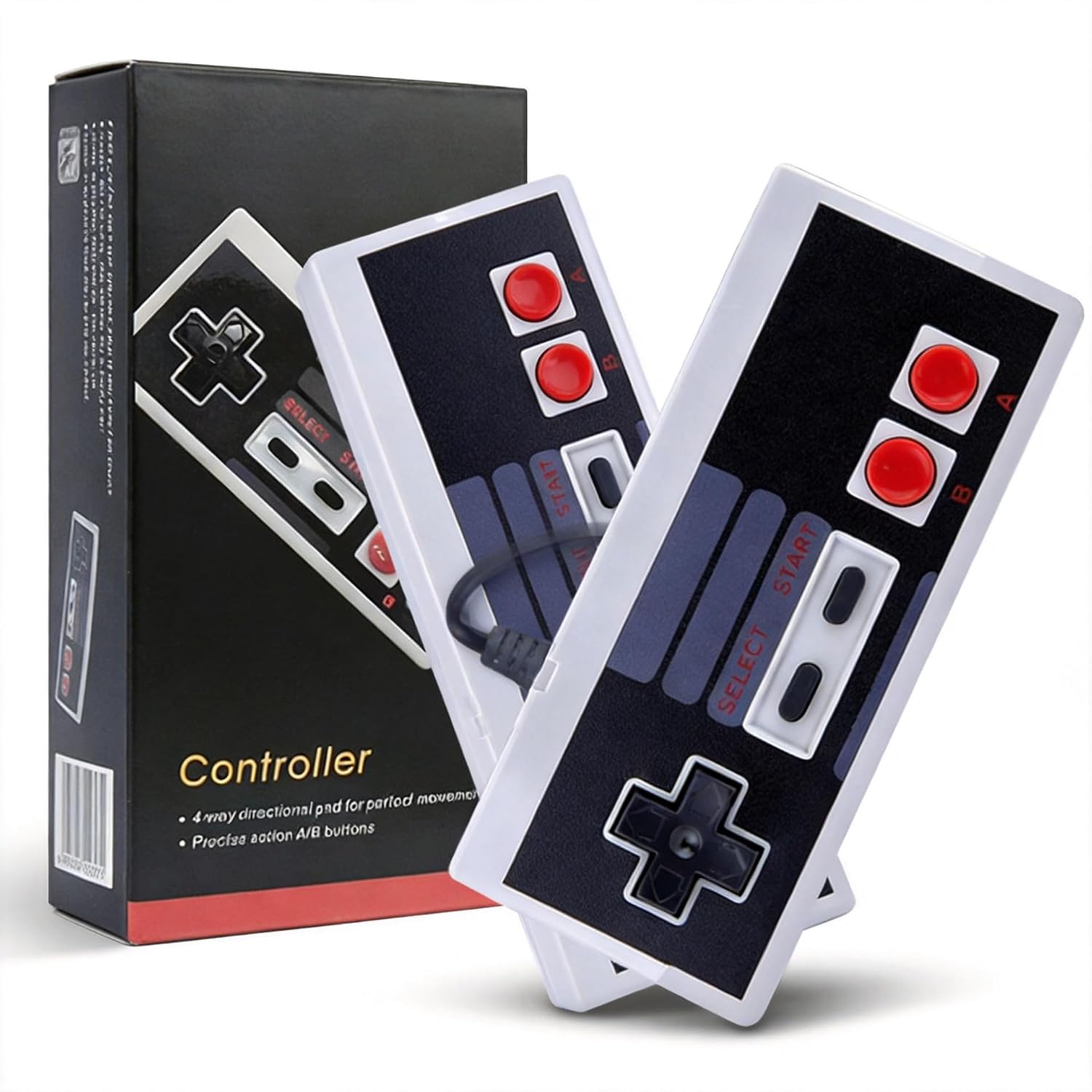 Classic Mini Game Controller (Two-Pack) - Compatible with Various Nostalgic Game Consoles, Comfortable Grip for Enjoying Classic Gaming Fun
