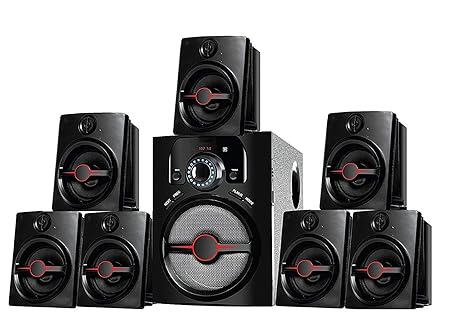 I KALL IK4444 Bluetooth Home Theater Bluetooth Speaker System with Bluetooth, FM, USB (7.1 Channel, Black)
