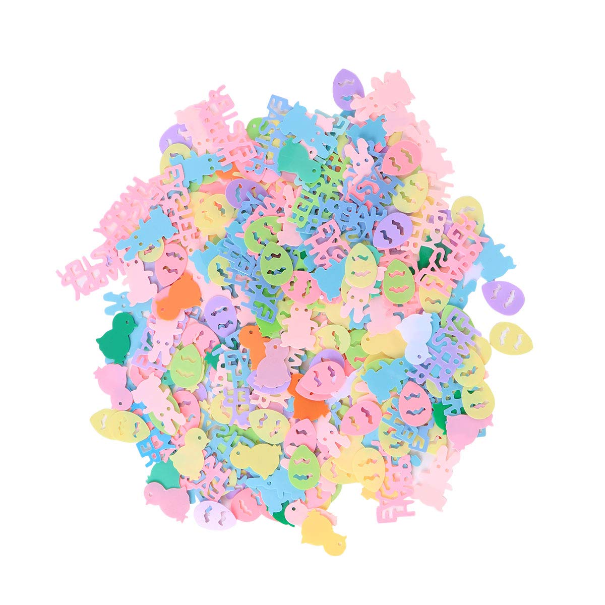 FUNZZY 2 Packs Easter Rabbit Chick Eggs Confetti Easter Tabletop Decorations Happy Easter Party Decorations