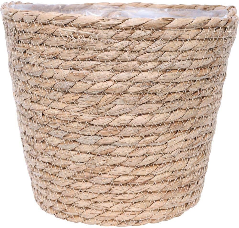 wilko Seagrass Indoor Planter, Seamless Design in Natural, Made From