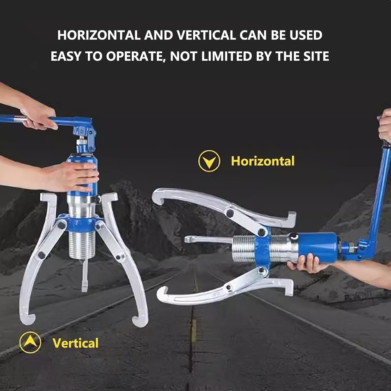 Portable Hydraulic Gear Puller, Jaws up to 35 cm / 13.7 in Puller, Adjustable 2 or 3 jaw Bearing hub Separator, Hydraulic Puller Separator Tool kit(5T/11000LB)
