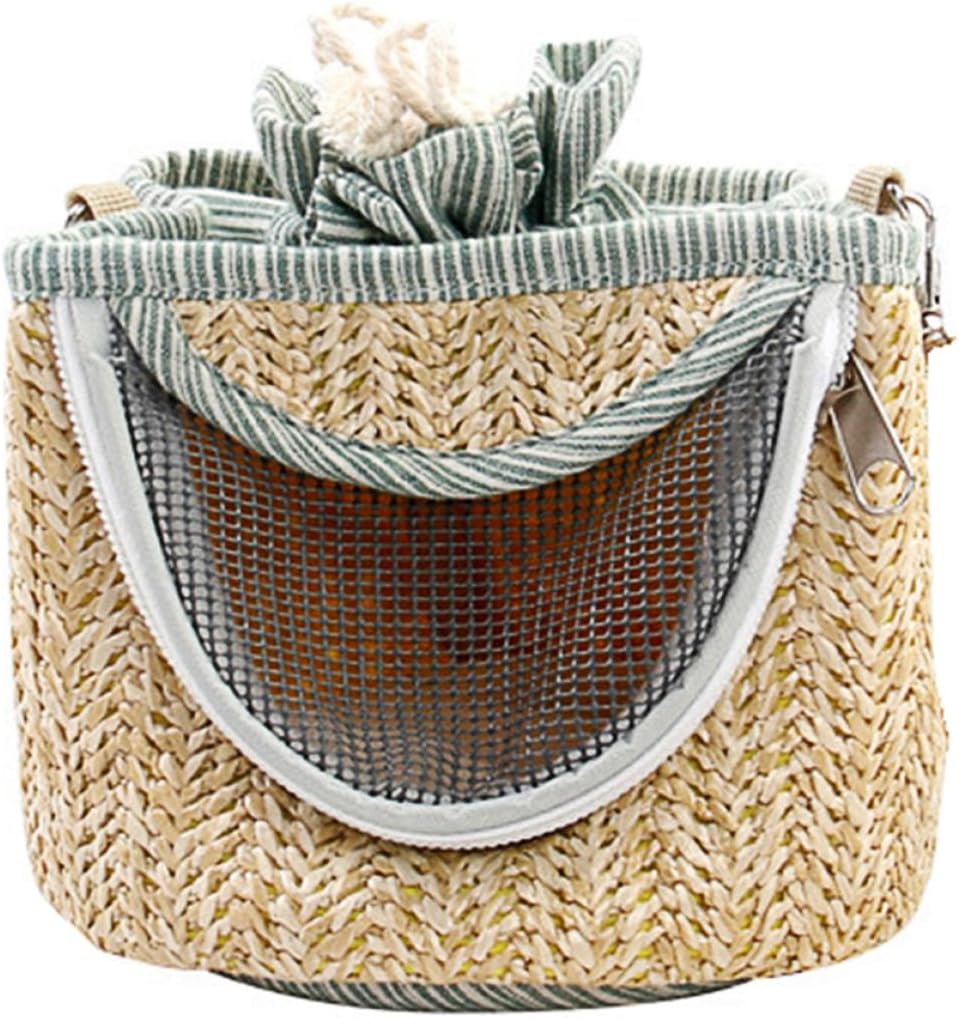 Beavorty Small Animal Carrier Backpack with Zipper, Portable Hamster Travel Bag and Hedgehog Hanging Bed, Warm Soft Pet Supply for Outdoor Use Random Color
