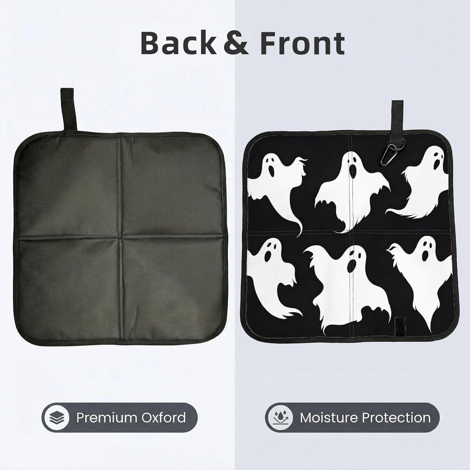 (Halloween Goth) Sitting Pad Foldable Seat Cushion Lightweight Camping Seat Mat with Hook for Outdoor Hiking Picnic Camping