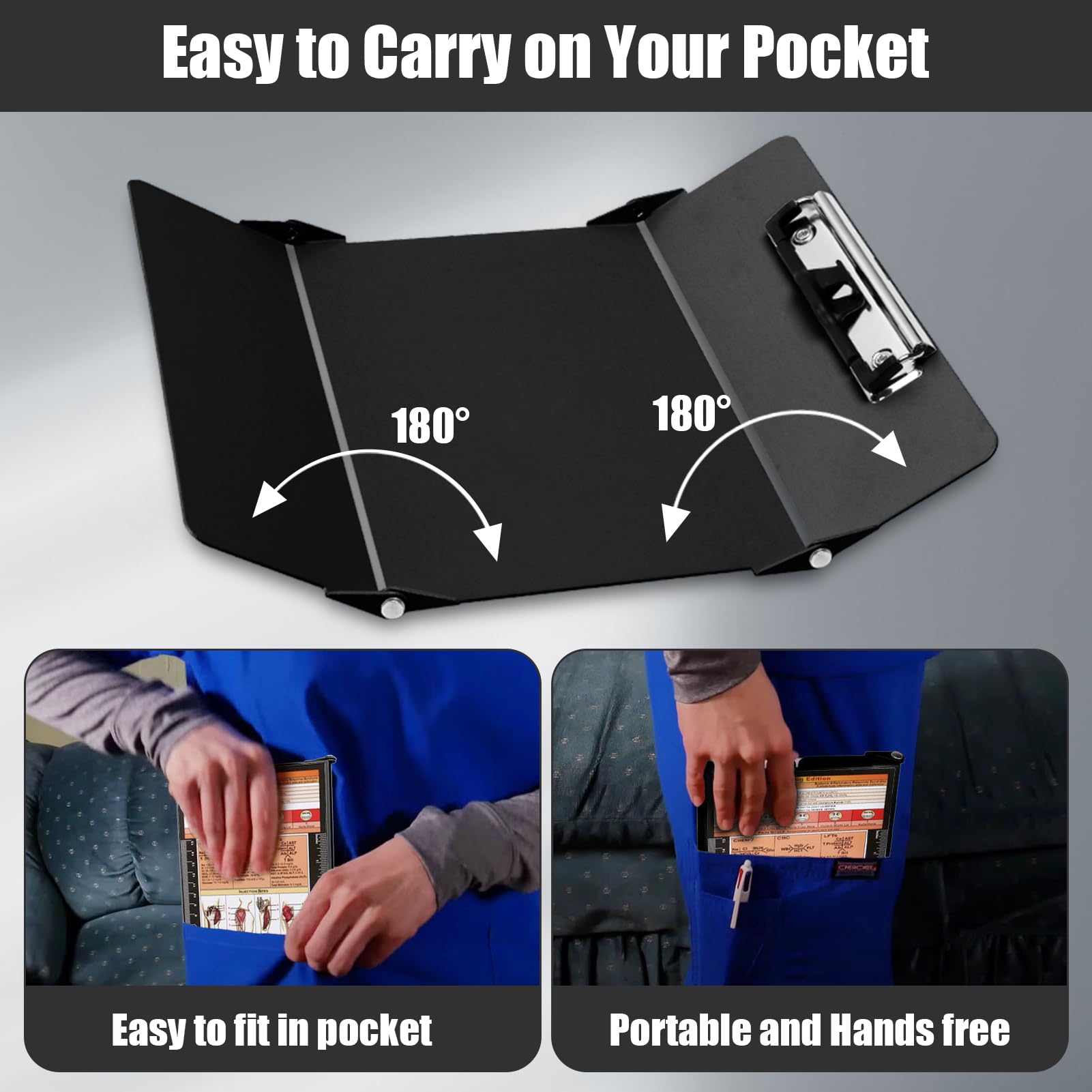 Snapklik.com : Nursing Clipboard Foldable,Nurse Clipboard 3 Layers ...