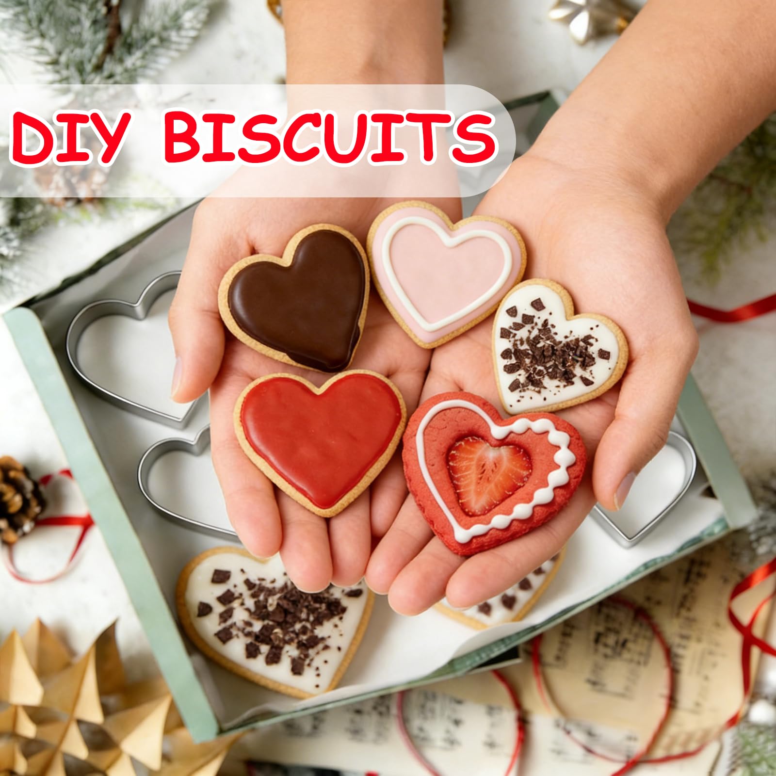 Love Heart - Cortador de galletas (5 unidades)